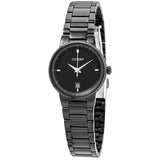 Citizen Quartz Black Dial Black Ion-plated Ladies Watch #EU6017-54E - Watches of America