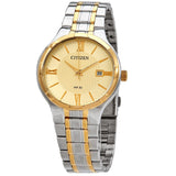 Citizen Quartz Champagne Dial Stainless Steel Men's Watch #BI5024-54P - Watches of America