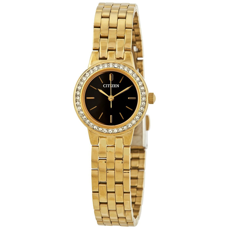 Citizen Quartz Crystal Black Dial Ladies Watch #EJ6102-56E - Watches of America