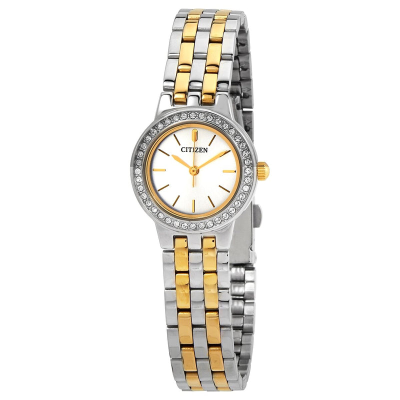 Citizen Quartz Crystal Silver Dial Ladies Watch #EJ6104-51A - Watches of America