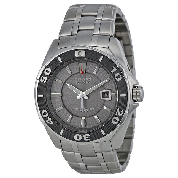 Citizen Signature Eco-Drive Silver Dial Stainless Steel Men's Watch #BL1257-56A - Watches of America