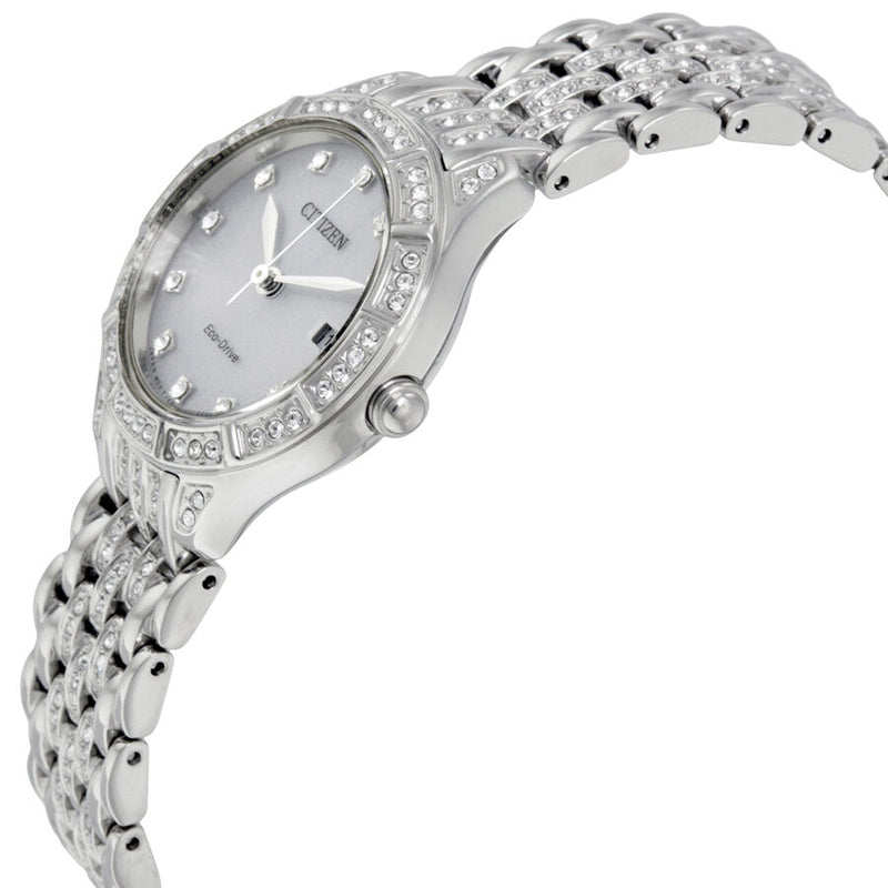 Citizen Silhouette Crystal Silver Dial Ladies Watch #EW2320-55A - Watches of America #2