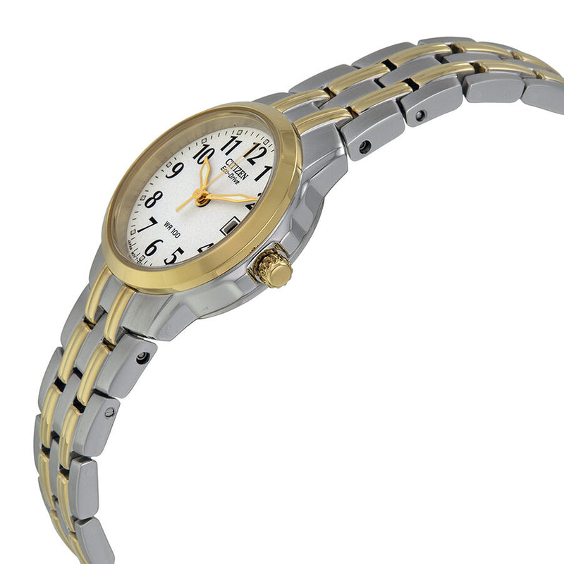 Citizen Silhouette Eco-Drive White Dial Two-tone Ladies Watch #EW1544-53A - Watches of America #2