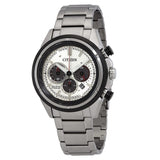Citizen Silver Dial Eco-Drive Super Titanium Chronograph Watch #CA4241-55A - Watches of America