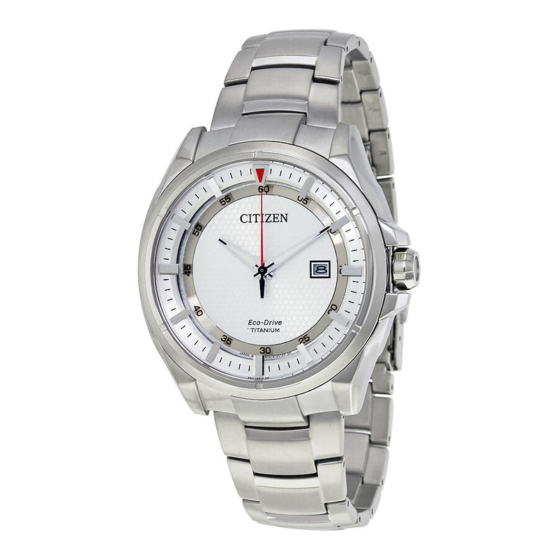 Citizen Eco-Drive Titanium Sapphire Crystal Silver Dial Men's Watch #AW1400-52A - Watches of America