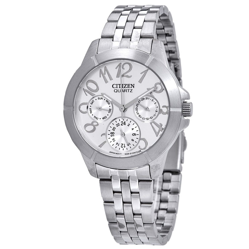 Citizen Silver Dial Multi-Function Silver Dial Ladies Watch #ED8100-51A - Watches of America