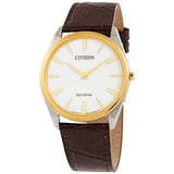 Citizen Stiletto Eco-Drive White Dial Men's Watch #AR3074-03A - Watches of America