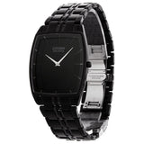 Citizen Stiletto Eco-Drive Black Dial Black IP Stainless Steel Men's Watch #AR3025-50E - Watches of America
