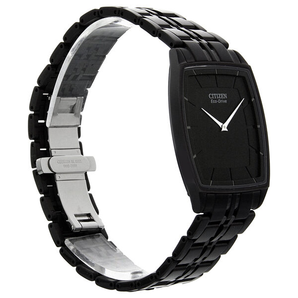 Citizen Stiletto Eco-Drive Black Dial Black IP Stainless Steel Men's Watch #AR3025-50E - Watches of America #5