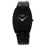 Citizen Stiletto Eco-Drive Black Dial Black IP Stainless Steel Men's Watch #AR3025-50E - Watches of America #6