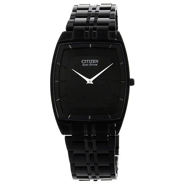 Citizen Stiletto Eco-Drive Black Dial Black IP Stainless Steel Men's Watch #AR3025-50E - Watches of America #6
