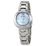 Citizen Sunrise Eco-Drive Mother of Pearl Stainless Steel Ladies Watch #EM0330-55D - Watches of America