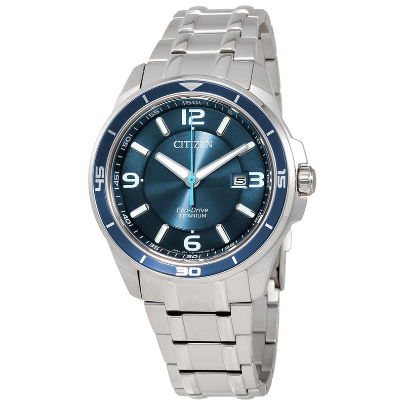 Citizen Ti+IP Blue Dial Titanium Men's Watch #BM6929-56L - Watches of America