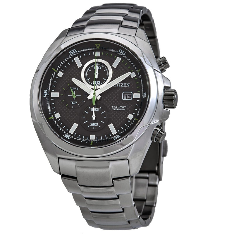 Citizen Titanium Eco-Drive Black Dial Men's Watch #CA0190-56E - Watches of America