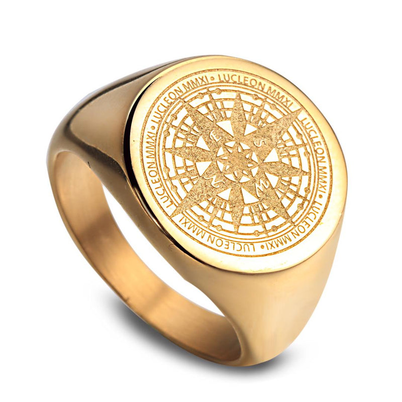 Big Daddy Compass Gold Ring