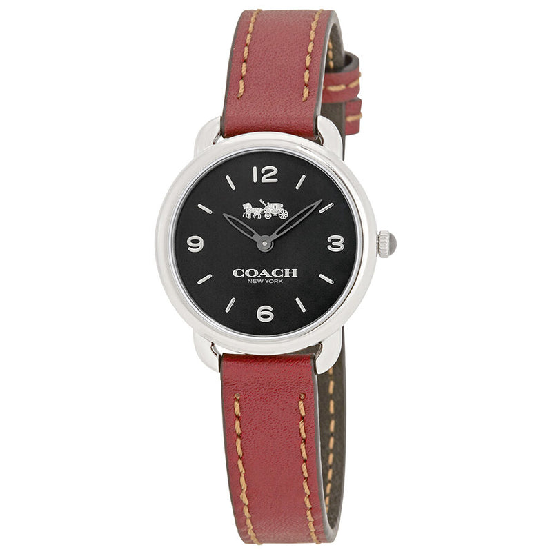 Coach Delancey Black Dial Brown Leather Ladies Watch 14502792 - Watches of America