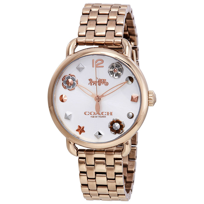 Coach Delancey Gold Dial Rose Gold-tone Ladies Watch 14502811 - Watches of America