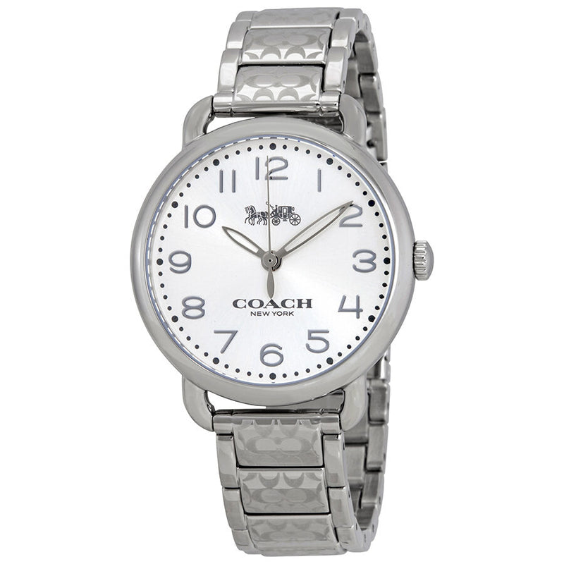 Coach Delancey Silver Dial Stainless Steel Ladies Watch 14502495 - Watches of America