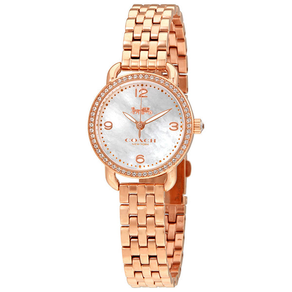 Coach Delancey Mother of Pearl Dial Rose Gold-Tone Ladies Watch Women's Watch  14502479 - Watches of America