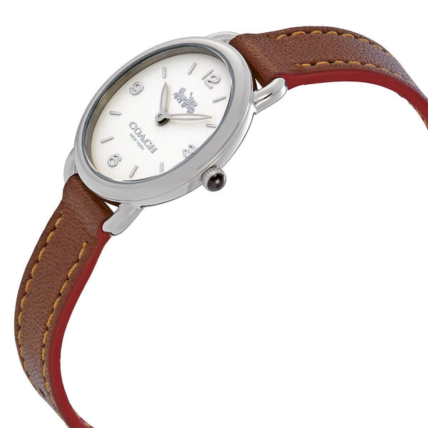 Coach Delancey Slim Cream Dial Brown Leather Ladies Watch 14502789 - Watches of America #2