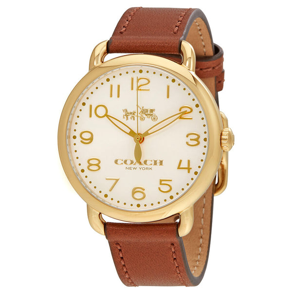 Coach Delancey White Dial Ladies Leather Watch 14502715 - Watches of America