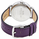 Coach Delancey White Dial Purple Leather Ladies Watch 14502886 - Watches of America #3