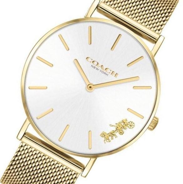 Coach Reloj de cuarzo con esfera plateada para mujer 14503125