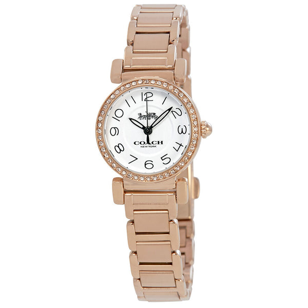 Coach Madison White Dial Ladies Rose Gold-tone Watch 14502853 - Watches of America