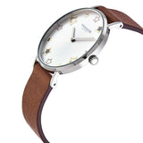 Coach Perry Quartz Crystal Silver Dial Brown Leather Ladies Watch 14503242 - Watches of America #2