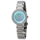 Citizen Silhouette Crystal Blue Mother of Pearl Dial Ladies Watch #EM0480-52N - Watches of America