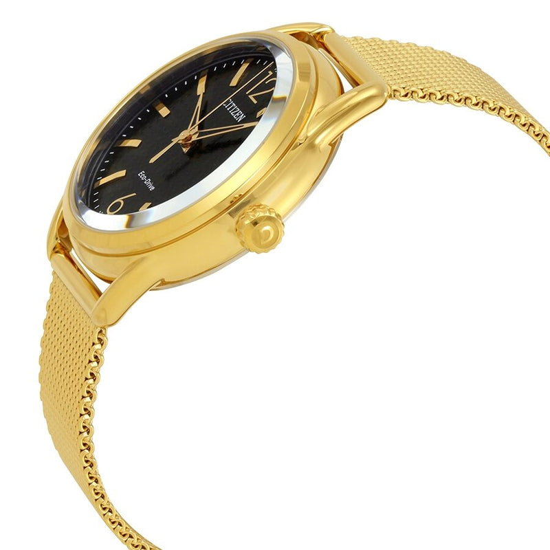 Citizen Drive Black Dial Gold-tone Mesh Ladies Watch #FE6082-59E - Watches of America #3