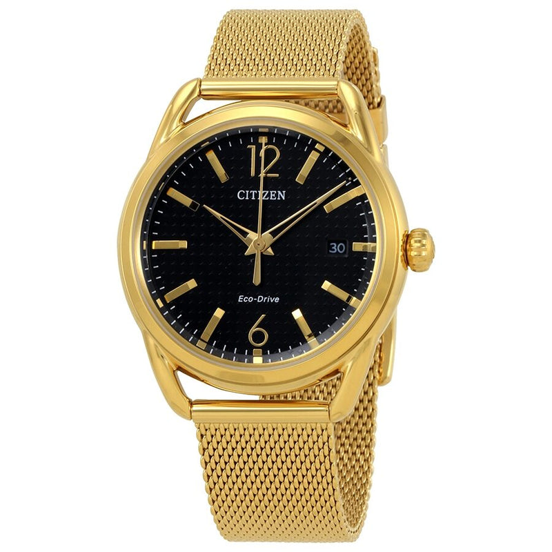 Citizen Drive Black Dial Gold-tone Mesh Ladies Watch #FE6082-59E - Watches of America #2