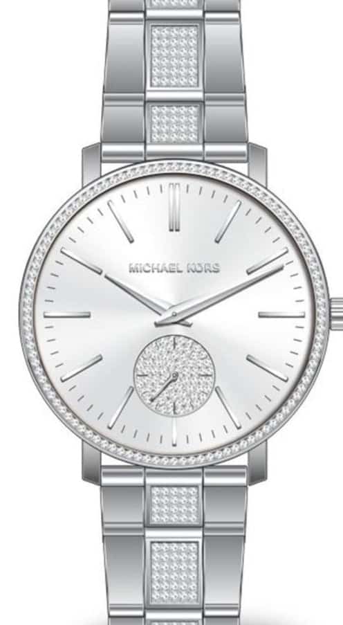 Michael Kors Jaryn Pave Silver Tone Women's Watch  MK3600 - Watches of America