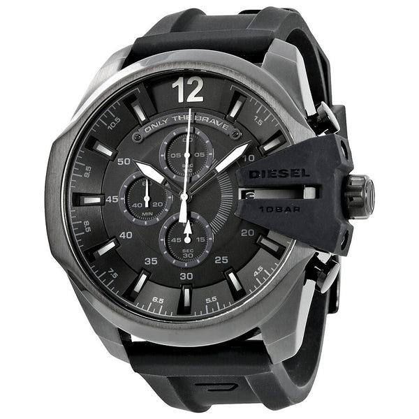 Reloj Diesel Chief Cronografo Esfera Negra Silicona Negra Hombre DZ4378 Watches of America