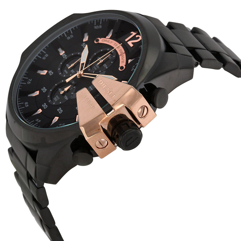 Diesel Chief Chronograph Black Dial Stainless Steel Men's Watch #DZ4309 - Watches of America #2