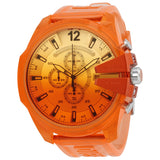 Diesel Mega Chief Chronograph Quartz Orange Dial Men's Watch #DZ4533 - Watches of America