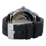 Diesel Mini Daddy Black Dial Black Leather Men's Watch DZ7307 - Watches of America #3