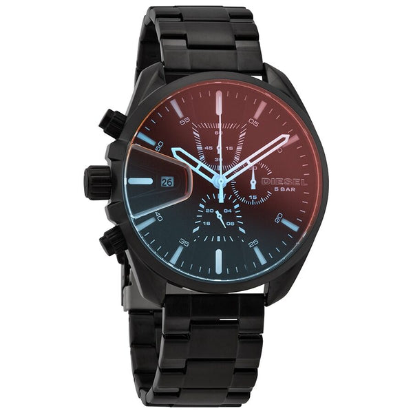 Diesel MS9 Chronograph Quartz Black Iridescent Dial Men's Watch #DZ4489 - Watches of America