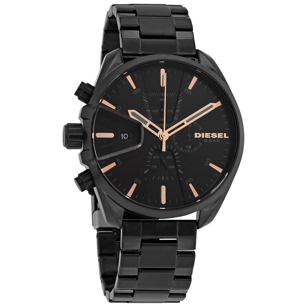 Diesel MS9 Quartz Black Dial Black Ion-plated Men's Watch #DZ4524 - Watches of America