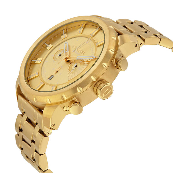 Diesel Stronghold Chronograph Gold Dial Gold-tone Men's Watch DZ4376 - Watches of America #2