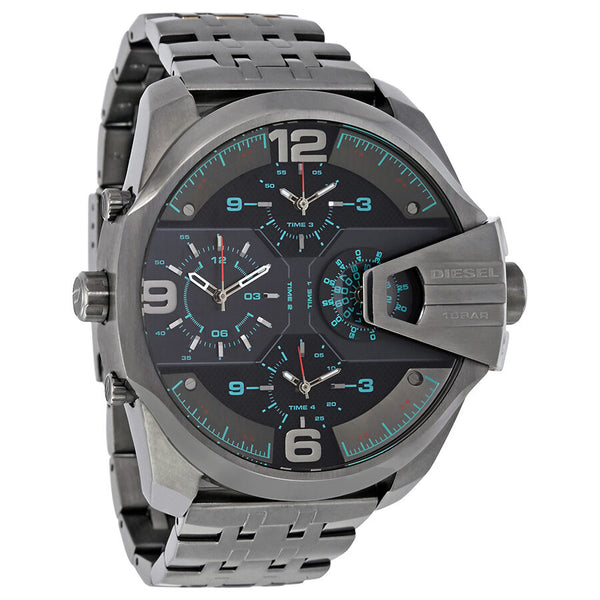 Diesel Uber Chief Black Dial Men's Dual Time Watch DZ7372 - Watches of America