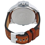 Diesel Uber Chief Silver Dial Brown Leather Men's Watch DZ7374 - Watches of America #3