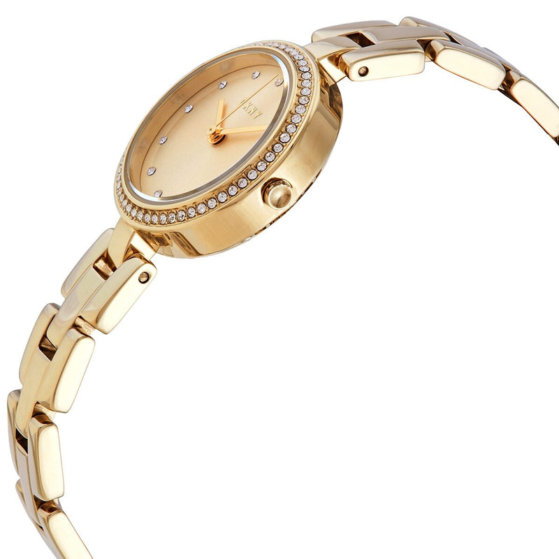 DKNY City Link Quartz Crystal Gold Dial Ladies Watch #NY2825 - Watches of America #2