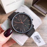 Michael Kors Jaryn Reloj de hombre con esfera negra MK8504