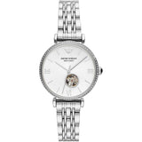 Emporio Armani Automatic Crystal Silver Dial Ladies Watch #AR60022 - Watches of America