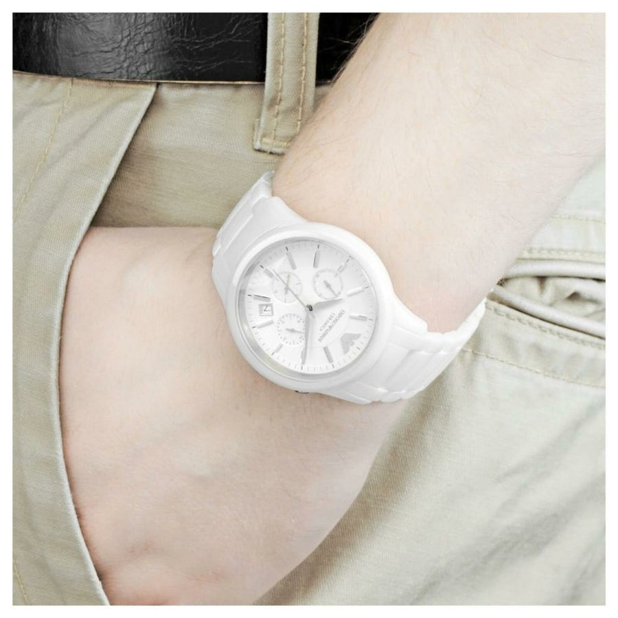 Emporio armani watches white best sale