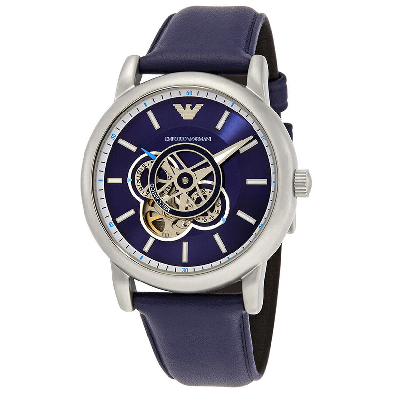 Emporio Armani Chronograph Automatic Blue Dial Men's Watch #AR60011 - Watches of America