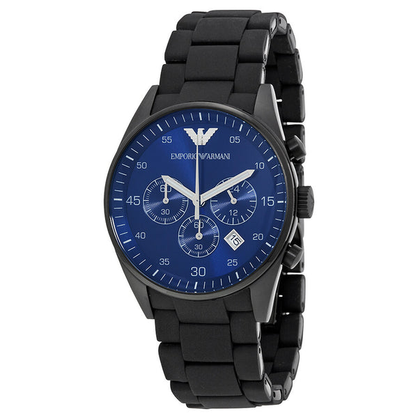 Armani watch 2025 blue face