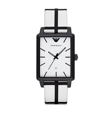 Emporio Armani Classic Light Silver Dial Black-plated Stainless Steel Men's Watch #AR1856 - Watches of America
