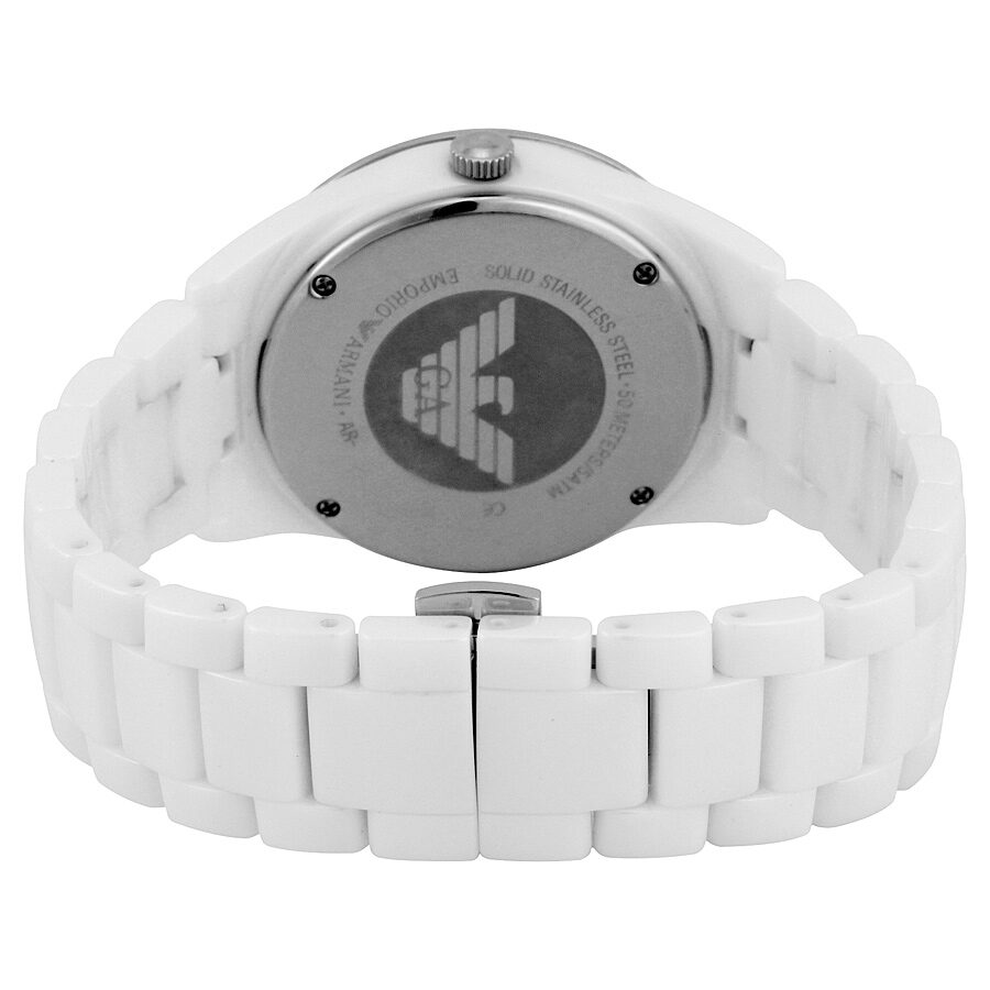 Emporio armani watch women's clearance white ceramic bracelet ar1426